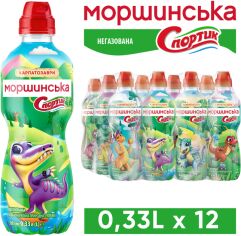 Акція на Упаковка мінеральної природної негазованої води Моршинська Спортік 0.33 л x 12 пляшок від Rozetka