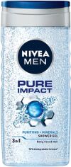 Акція на Гель для душу NIVEA MEN Pure Impact 3 в 1 для тіла, обличчя та волосся 250 млл (4005808765560/4006000009360) від Rozetka