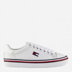 Акція на Жіночі кеди низькі Tommy Hilfiger 376292657 39 Білі від Rozetka