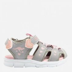 Акція на Дитячі сандалі для дівчинки Kangaroos K-Mini 02035-000-2109 23 Світло-сірий/Блискуче-рожевий від Rozetka