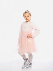 Акция на Дитяче плаття для дівчинки Vidoli G-21879W 128 см Пудрове от Rozetka