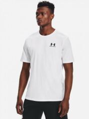 Акція на Футболка довга чоловіча Under Armour Sportstyle Left Chest Ss 1326799-100 L Біла від Rozetka