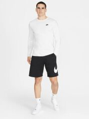 Акція на Шорти бавовняні довгі чоловічі Nike Sportswear Club Graphic BV2721-010 S Чорні від Rozetka