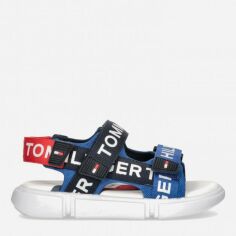 Акція на Сандалі дитячі Tommy Hilfiger Logo Velcro Sandal T3X2-32910-1590Y255 33 Royal/Blue/Red від Rozetka