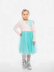 Акція на Дитяче плаття для дівчинки Vidoli G-21882W 128 см Персиковий/М'ятний від Rozetka