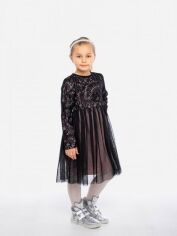 Акція на Дитяче плаття для дівчинки Vidoli G-21883W 116 см Чорне від Rozetka