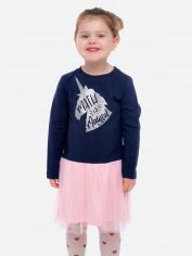 Акція на Дитяче святкове фатинове плаття для дівчинки Vidoli G-21890W 110 см Синій/Рожевий від Rozetka