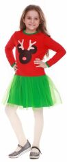 Акція на Дитяче фатинове плаття для дівчинки Vidoli G-18813W-1 NY 110 см Червоне із зеленим від Rozetka