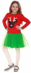 Акция на Дитяче святкове фатинове плаття для дівчинки Vidoli G-18813W-1 NY 98 см Червоне із зеленим от Rozetka