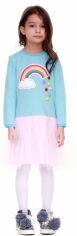 Акция на Дитяче святкове плаття для дівчинки Vidoli G-18816W 98 см Блакитне з рожевим от Rozetka
