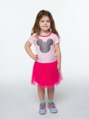 Акция на Дитяче літнє святкове фатинове плаття для дівчинки Vidoli G-21875W 110 см Рожевий/Малиновий от Rozetka