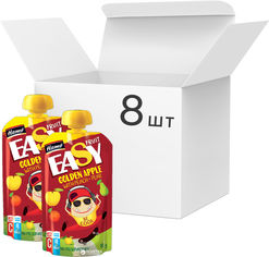 Акція на Упаковка фруктового пюре Hame EasyFruit яблоко с персиком, грушей и бананом с 5 месяцев 110 г х 8 шт (8595139788452) від Rozetka UA