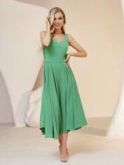 Акция на Плаття міді літнє жіноче ISSA PLUS 13370 XL Зелене от Rozetka