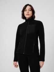 Акция на Толстовка на блискавці утеплена жіноча 4F Fleece F077 4FSS23TFLEF077-20S M Чорна от Rozetka