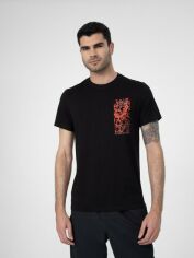 Акция на Футболка 4F Tshirt M487 4FSS23TTSHM487-20S S Чорна от Rozetka