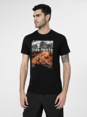 Акція на Футболка 4F Tshirt M490 4FSS23TTSHM490-20S M Чорна від Rozetka