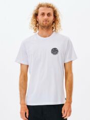Акція на Футболка бавовняна довга чоловіча Rip Curl Wetsuit Icon Tee CTEST9-1000 S Біла від Rozetka