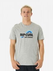 Акция на Футболка Rip Curl Surf Revival Waving Tee 03NMTE-85 S Сіра от Rozetka