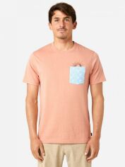 Акція на Футболка бавовняна довга чоловіча Rip Curl Inda Pocket Tee 044MTE-577 S Рожева від Rozetka