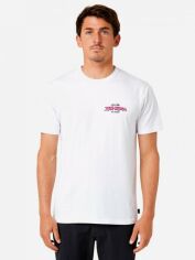 Акція на Футболка бавовняна довга чоловіча Rip Curl Vintage Slash Tee 046MTE-3262 S Біла від Rozetka