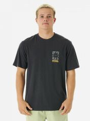 Акція на Футболка Rip Curl Swc Block Out Tee 03UMTE-8264 S Чорна від Rozetka