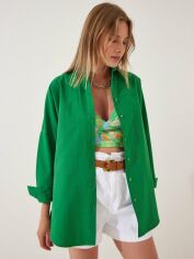 Акція на Сорочка бавовняна жіноча Happiness DD00842 36 Vibrant green від Rozetka