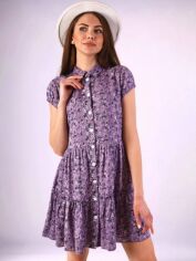 Акція на Сукня-сорочка міні літня жіноча Anastasimo 144-1 M (46) Фіолетова від Rozetka
