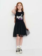 Акция на Дитяча літня сукня для дівчинки Sasha 4059/10 128 см Чорна от Rozetka