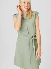Акция на Сукня-сорочка міні літня жіноча C&A FL2098624 38 Сіра із зеленим от Rozetka