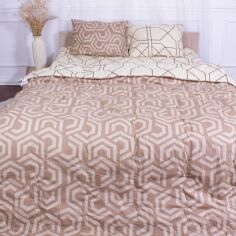 Акція на Набір MirSon №2808 Color Fun Line Geometry ковдра літня King Size 220x240 EcoSilk + дві подушки 50x70 + дві наволочки 50x70 + простирадло 220x240 від Rozetka