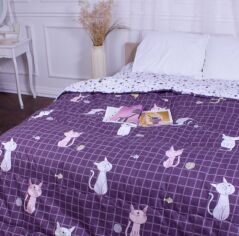 Акція на Ковдра MirSon Літня King Size 220x240 см EcoSilk №2807 Color Fun Line Whales від Rozetka