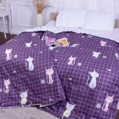 Акція на Ковдра MirSon Демісезонна Двоспальна 172x205 см EcoSilk №2837 Color Fun Line Whales від Rozetka