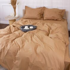 Акція на Простирадло на резинці MirSon двоспальне 150х190+25 см Poplin Line 015 Sandy Поплін від Rozetka