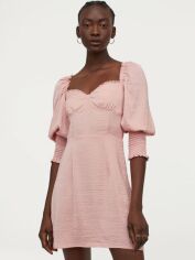 Акція на Сукня коротка літня жіноча H&M FL0932888 36 Рожева від Rozetka