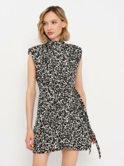 Акція на Сукня коротка літня жіноча H&M 057377 34 Чорна з білим від Rozetka