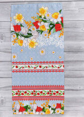Акция на Кухонное вафельное полотенце Весенние цветы-2 Руно 35х70 см от Podushka