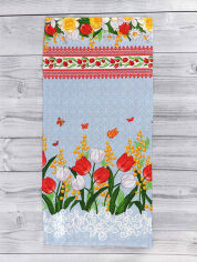 Акція на Кухонное вафельное полотенце Весенние цветы-1 Руно 35х70 см від Podushka