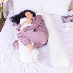 Акция на Подушка для беременных и отдыха U-образная 8015 Eco Line Creamy MirSon от Podushka