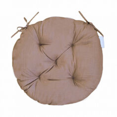 Акция на Круглая подушка на стул Super Прованс бежевая диаметр 40 см от Podushka