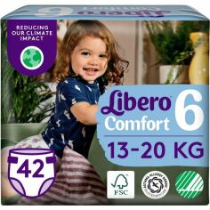 Акция на Подгузники Libero Comfort 13-20 кг Размер 6 42 шт от MOYO