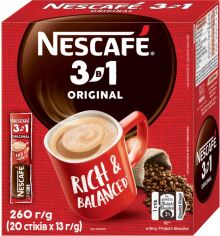 Акция на Напій кавовий NESCAFE 3-в-1 Original розчинний у стіках 20 шт х 13 г от Rozetka
