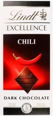 Акція на Шоколад темний Lindt Excellence Chilli гіркий з екстрактом перцю чилі 100 г від Rozetka