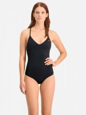 Акція на Суцільний купальник жіночий Puma Swim Women’s V-Neck Cross-back Swimsuit 93508603 M Black від Rozetka