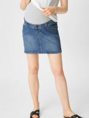 Акция на Спідниця джинсова для вагітних міні літня пряма жіноча C&A FLm2126308 44 Синя от Rozetka