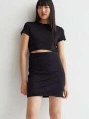 Акція на Сукня-футболка коротка літня жіноча H&M FL1025934 M Чорна від Rozetka