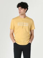 Акція на Футболка бавовняна довга чоловіча Colin's CL1062495YLM S Yellow Melange від Rozetka