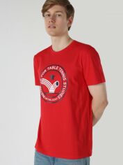 Акція на Футболка бавовняна довга чоловіча Colin's CL1063357RED M Red від Rozetka