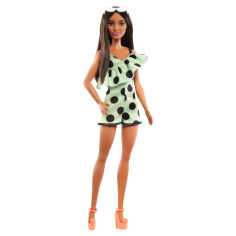 Акция на Лялька Barbie Fashionistas Модниця у комбінезоні в горошок (HJR99) от Будинок іграшок