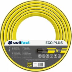 Акция на Шланг садовий Cellfast ECO PLUS 3/4" 20 м 3 шари до 20 Бар -10…+50 °C (12-170) от Rozetka