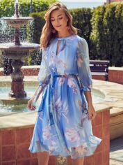 Акция на Сукня міді літня жіноча Dressa 59967 52 Блакитна от Rozetka